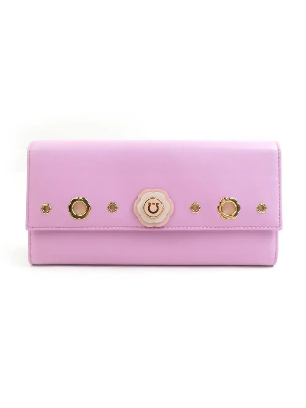 Auth Salvatore Ferragamo Long Wallet #280409S20B